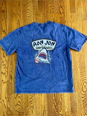New Ron Jon Surf Shop Large Blue Shirt Top Tee Long Beach Island, NJ New Jersey